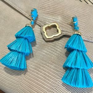 Denise Statement Earrings in Turquoise